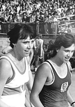Bärbel Eckert och Romy Müller, 1977