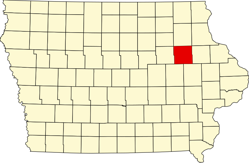 Fil:Map of Iowa highlighting Buchanan County.svg
