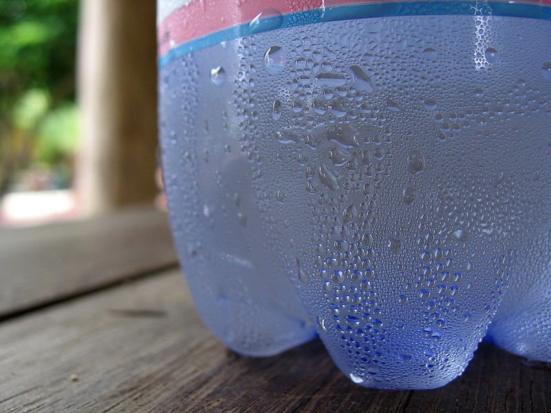 Fil:Condensation on water bottle.jpg