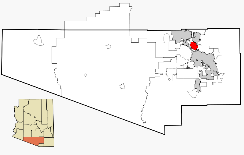 Fil:Pima County Incorporated and Unincorporated areas Casas Adobes highlighted.svg