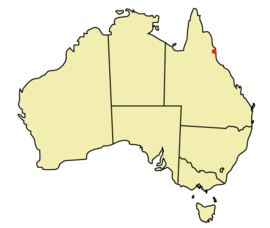 Cairns läge i Australien
