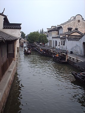 Kanal i Wuzhen, en ort i Tongxiang.