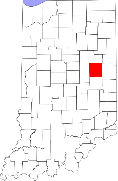 Fil:Map of Indiana highlighting Delaware County.svg