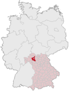 Landkreis Schweinfurts läge i Tyskland