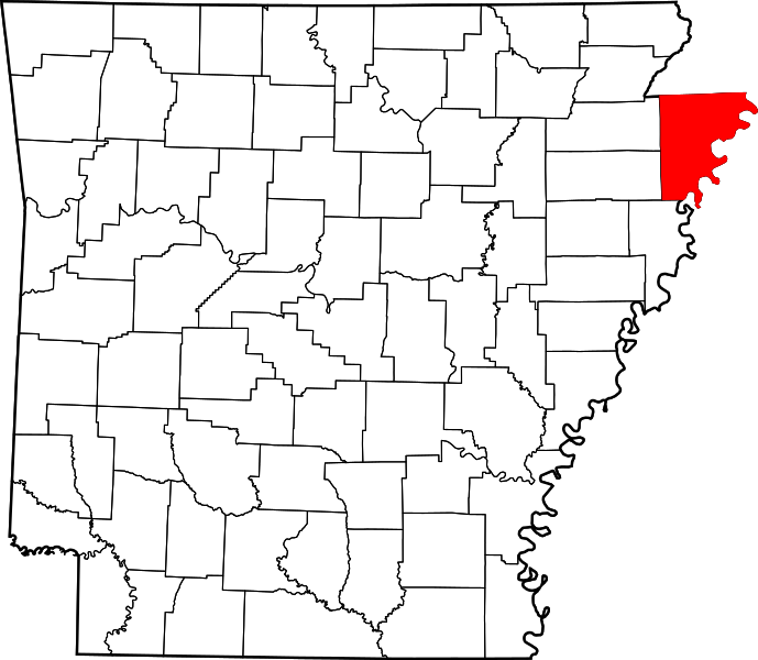 Fil:Map of Arkansas highlighting Mississippi County.svg