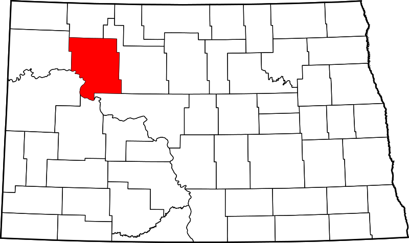 Fil:Map of North Dakota highlighting Mountrail County.svg