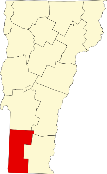 Fil:Map of Vermont highlighting Bennington County.svg