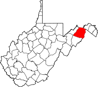 Map of West Virginia highlighting Hampshire County.svg