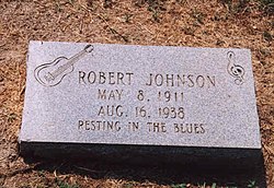 En av Robert Johnsons tre gravstenar
