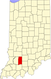 Map of Indiana highlighting Martin County.svg