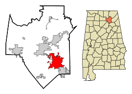 Karta för Albertville, Alabama