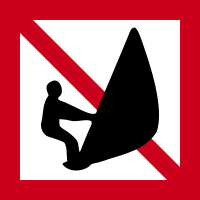 Fil:Sjövägmärke, Förbud mot vindsurfing.svg