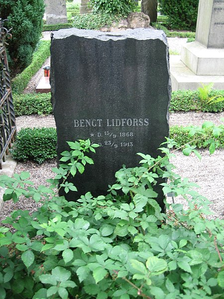 Fil:Grave of bengt lidforss swedish professor lund sweden 2008.JPG