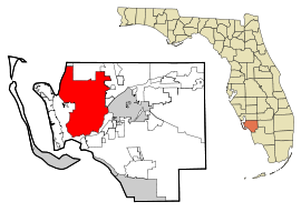 Geografiskt läge i Lee County och delstaten Florida