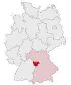 Landkreis Ansbachs läge i Tyskland