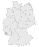 Landkreis Neunkirchen (mörkröd) i Tyskland