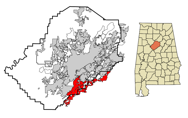 Fil:Jefferson County Alabama Incorporated and Unincorporated areas Hoover Highlighted.svg