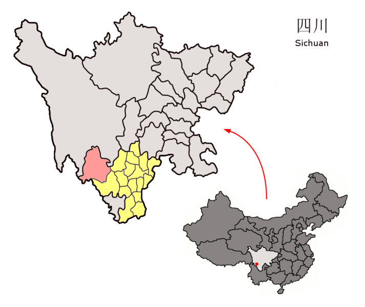 Fil:Location of Muli within Sichuan (China).png