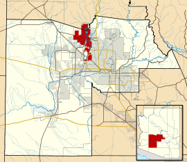 Geografiskt läge i Maricopa County och delstaten Arizona