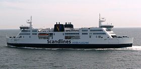 M/S Prinsesse Benedikte reser från Puttgarden till Rødby den 19 augusti 2005.