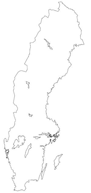 Karta över var någonstans i Sverige, de Allsvenska fotbollsklubbarna är ifrån
