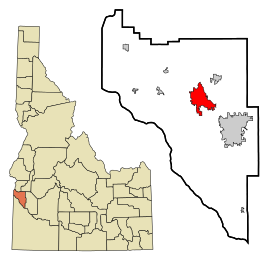 Karta för Caldwell, Idaho