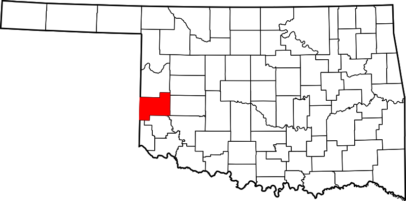 Fil:Map of Oklahoma highlighting Beckham County.svg
