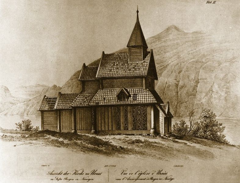 Fil:Urnes stave church, Dahl.jpg