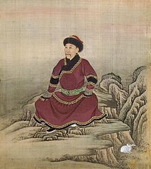 Porträtt av Yongzheng i mongolisk dräkt