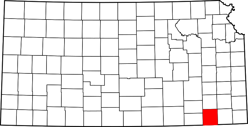 Fil:Map of Kansas highlighting Montgomery County.svg