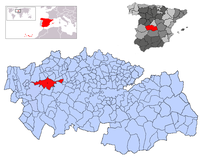 Spanien med Talavera de la Reinas kommun markerad
