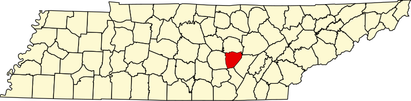 Fil:Map of Tennessee highlighting Van Buren County.svg