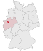Kreis Recklinghausens läge i Tyskland