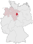 Landkreis Gifhorn (mörkröd) i Tyskland