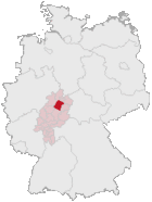 Schwalm-Eder-Kreis (mörkröd) i Tyskland