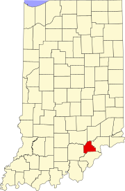 Map of Indiana highlighting Scott County.svg