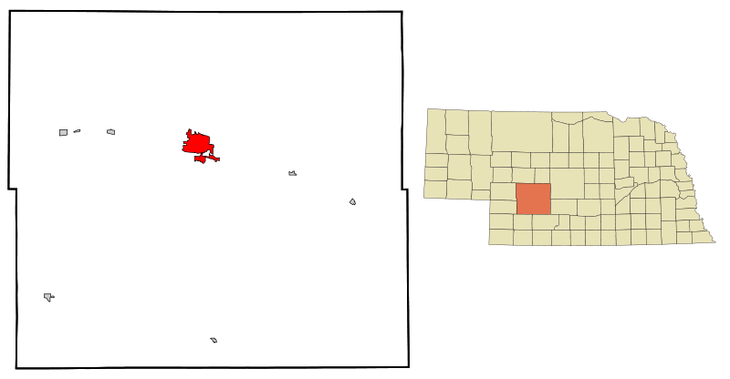 Fil:Lincoln County Nebraska Incorporated and Unincorporated areas North Platte Highlighted.svg