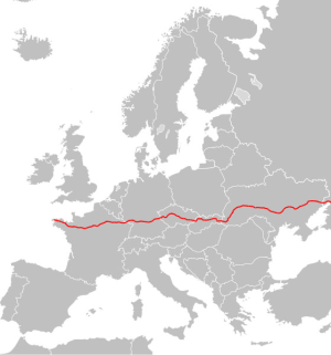 Europaväg 50:s sträckning