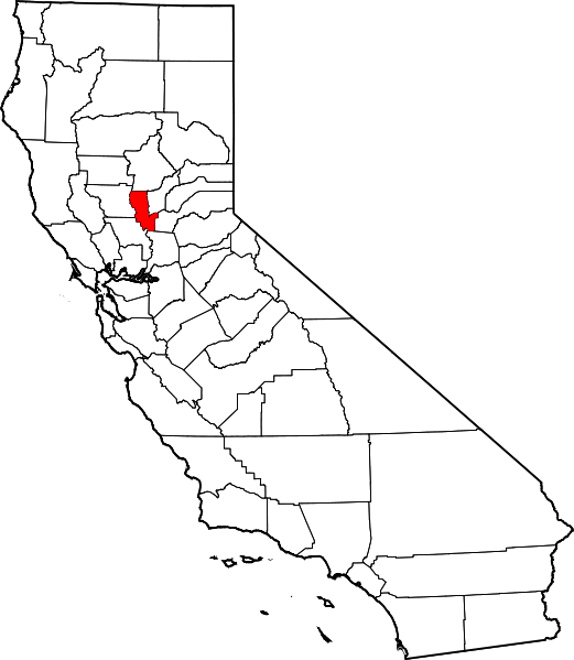 Fil:Map of California highlighting Sutter County.svg