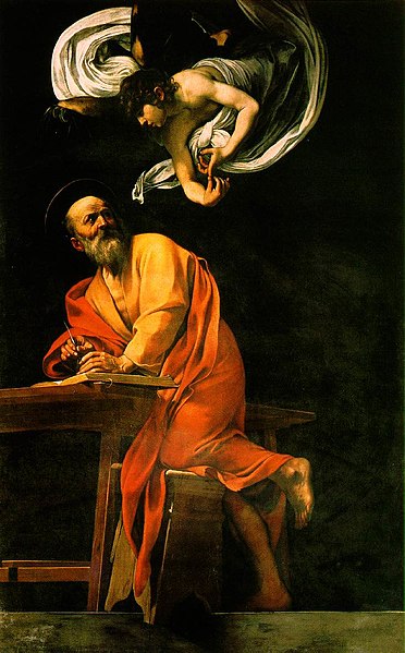 Fil:The Inspiration of Saint Matthew by Caravaggio.jpg