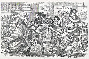Comic History of Rome p 010 The Romans walking off with the Sabine Women.jpg