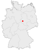 Quedlinburgs läge i Tyskland