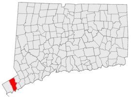 Geografiskt läge i delstaten Connecticut