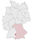 Landkreis Neu-Ulms läge i Tyskland