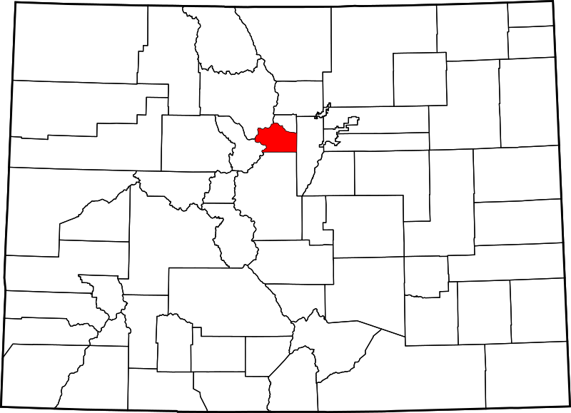 Fil:Map of Colorado highlighting Clear Creek County.svg