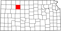 Karta över Kansas med Graham County markerat