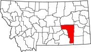 Fil:Map of Montana highlighting Rosebud County.svg