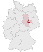 Landkreis Anhalt-Bitterfeld (mörkröd) i Tyskland